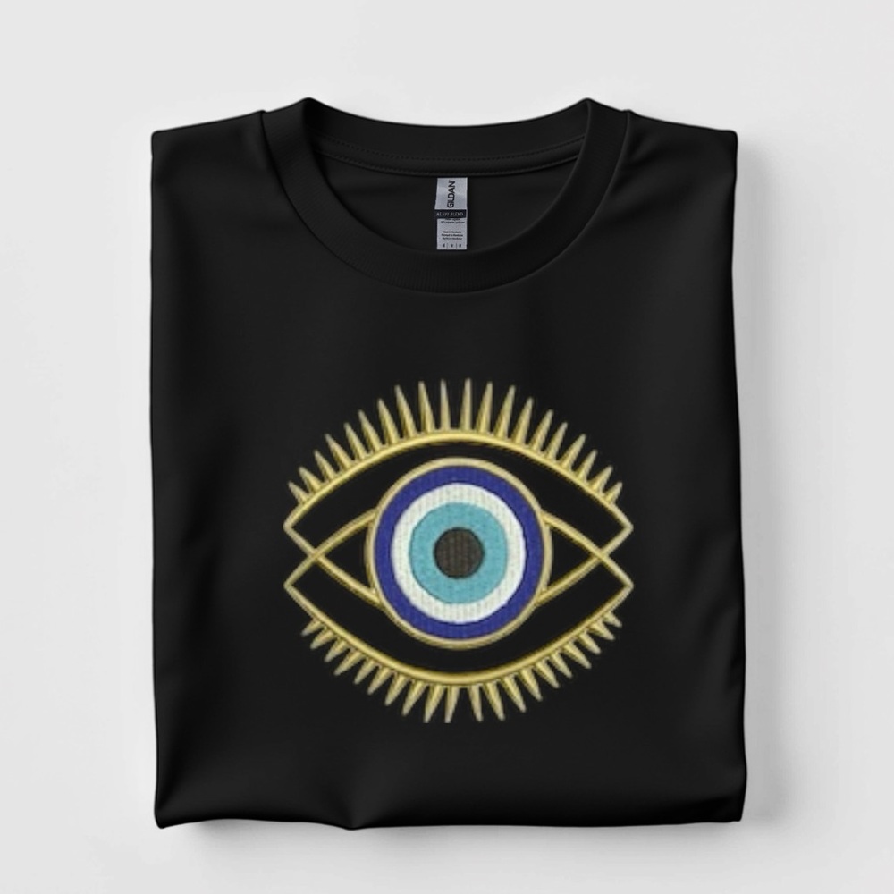 Evil Eye short sleeve T-shirt. Custom made S M L XL crew neck - Picture 6 of 17